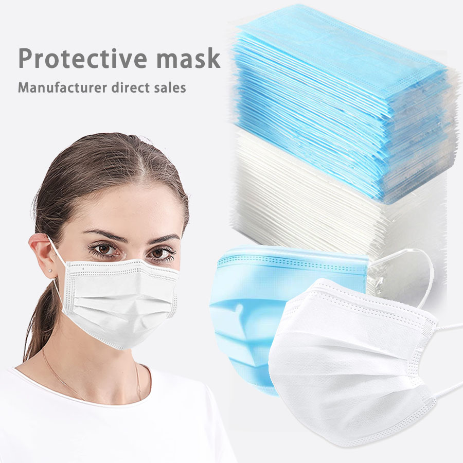 50/100Pcs Disposable Mask for  - Disposable Mask Blue ulasan dan harga