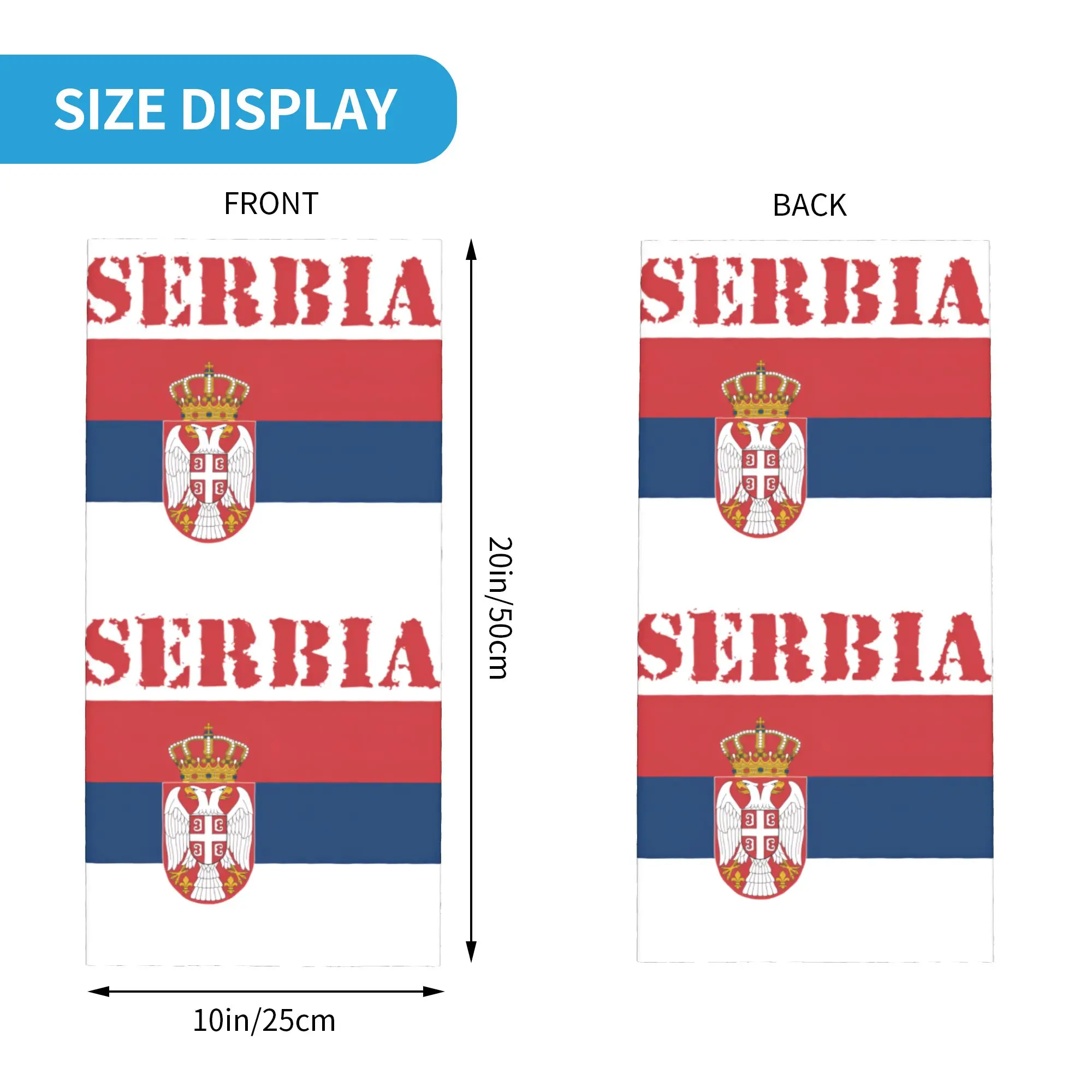 New Serbia Flag Bandana Neck G - Neck Gaiter Face Cover ulasan dan harga