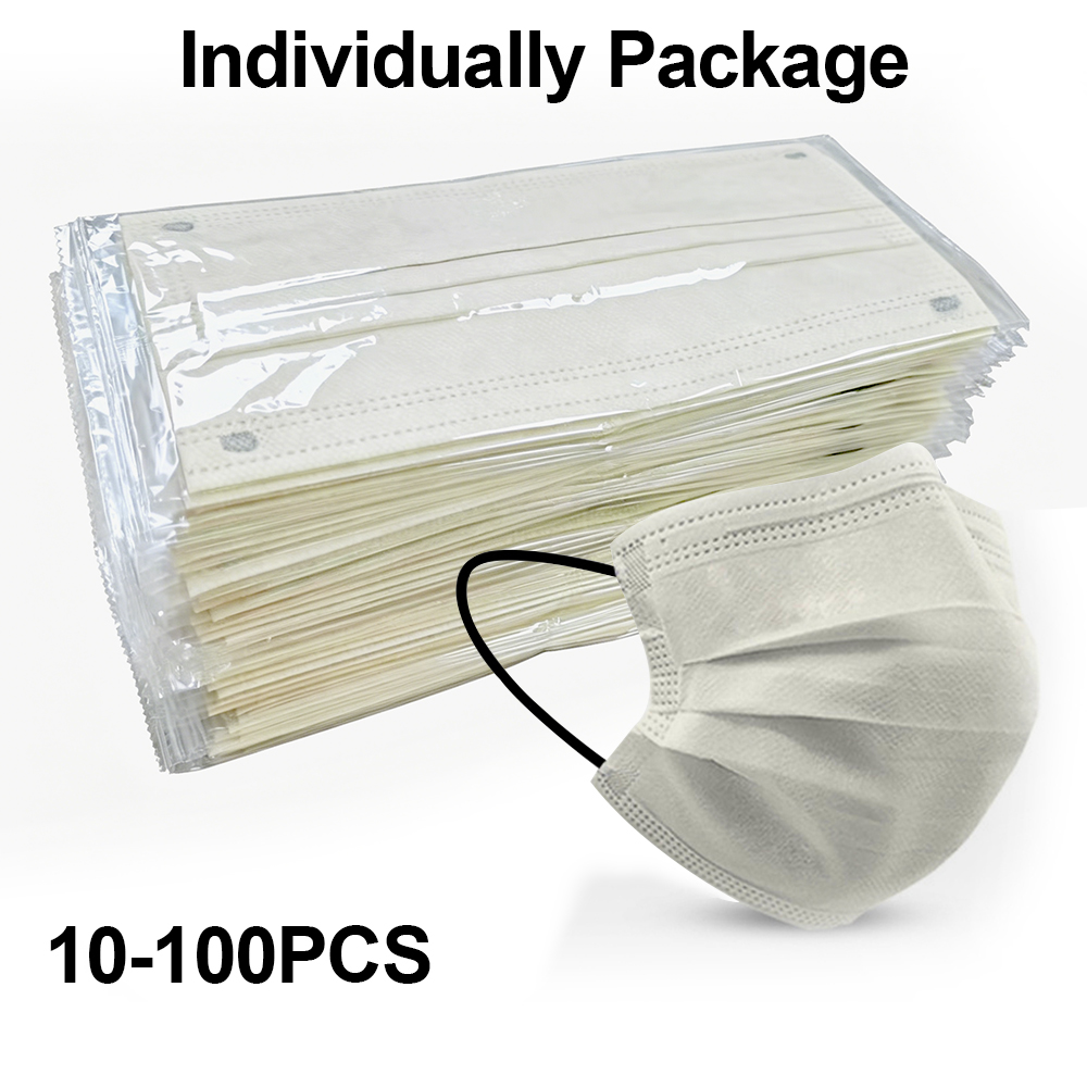 10-100pcs Disposable Adults In - Disposable Mask Blue ulasan dan harga