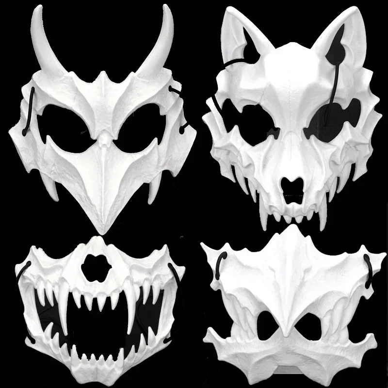 Halloween Horror Mask Half Fac - Respirator Half Face ulasan dan harga