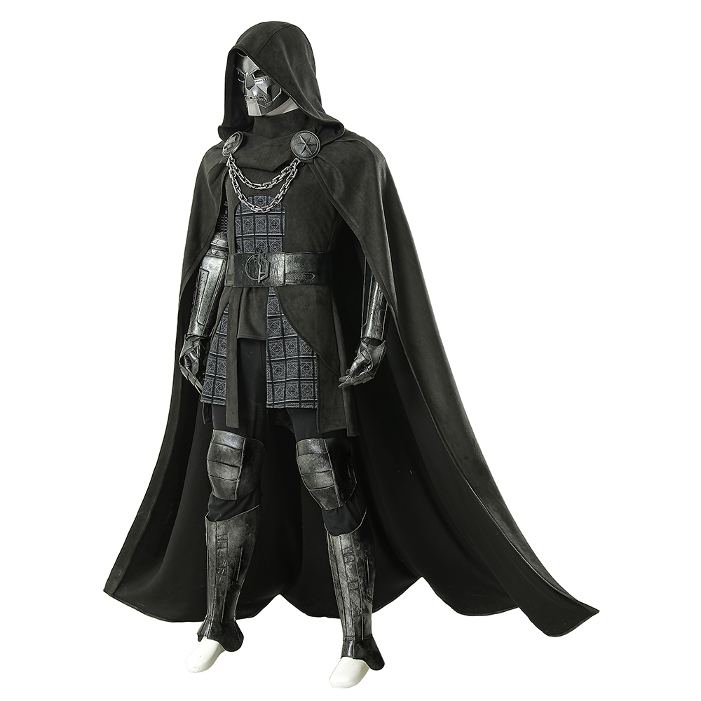 New Doctor Doom Cosplay Costum - Black Face Mask Pack ulasan dan harga