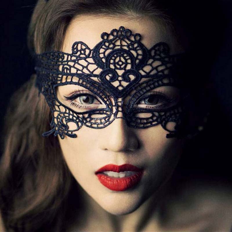 Sexy Women Lace Hollow Masquer - Respirator Half Face ulasan dan harga