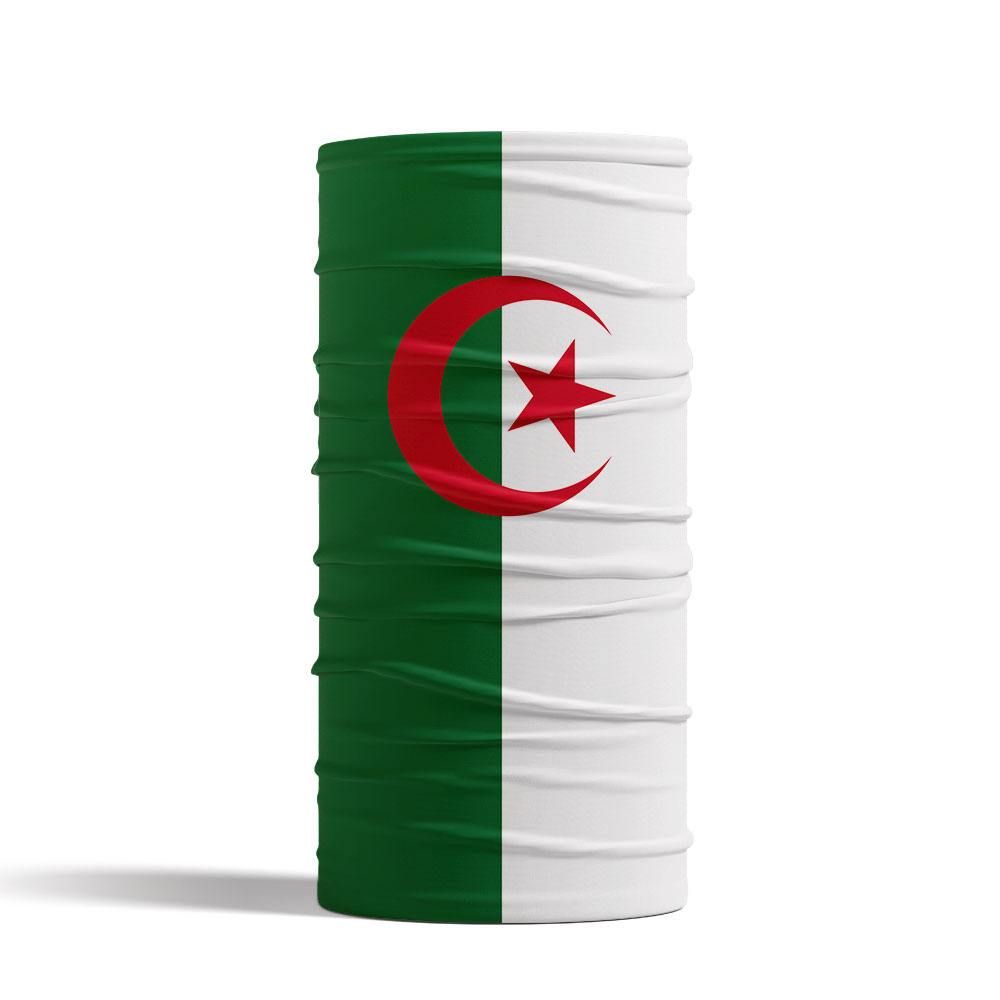 Algeria Flag Printed Bandana H - Neck Gaiter Face Cover ulasan dan harga
