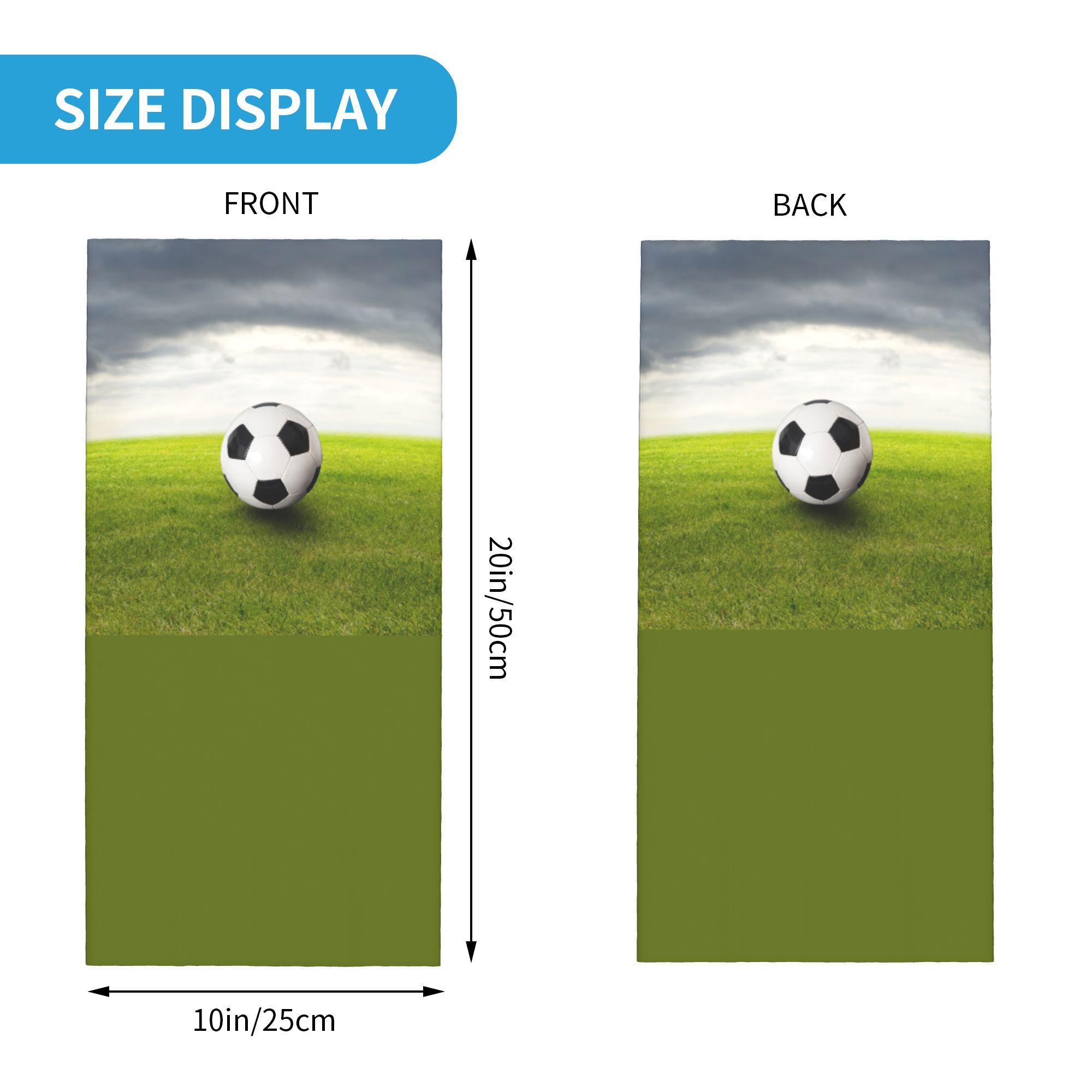 Custom Soccer Ball Lies On the - Neck Gaiter Face Cover ulasan dan harga